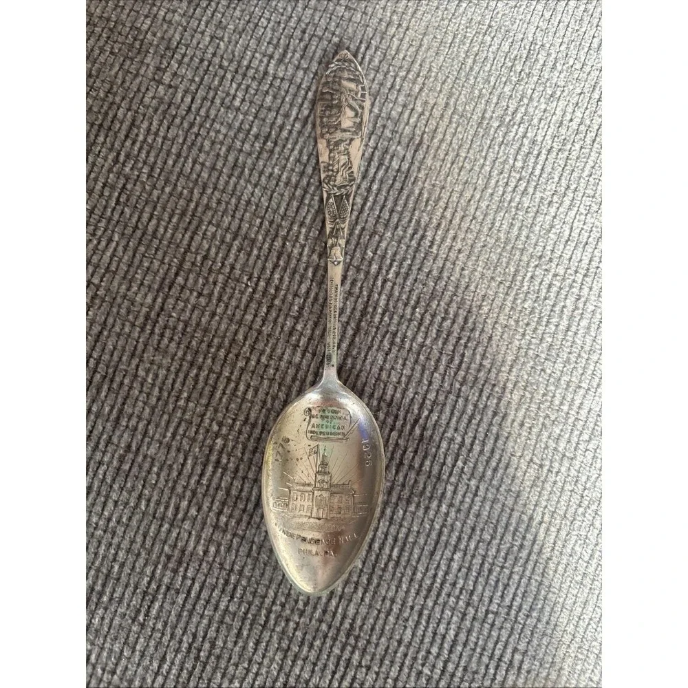 Vintage Silver Pl Betsy Ross Independence Hall Collectible Spoon CH Weisgerber